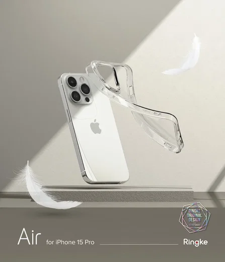 Ringke Air Apple iPhone 15 Pro Hoesje Flexibel TPU Glitter Transparant afbeelding 11