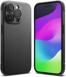 Ringke Onyx Apple iPhone 15 Pro Hoesje Flexibel TPU Back Cover Zwart afbeelding