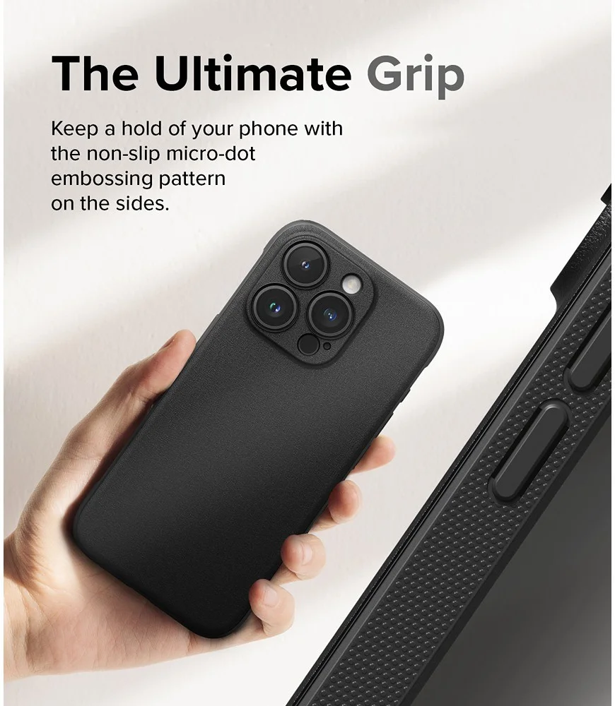 Ringke Onyx Apple iPhone 15 Pro Hoesje Flexibel TPU Back Cover Zwart afbeelding 4