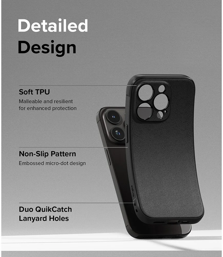 Ringke Onyx Apple iPhone 15 Pro Hoesje Flexibel TPU Back Cover Zwart afbeelding 5