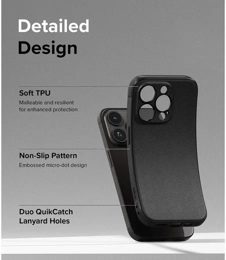 Ringke Onyx Apple iPhone 15 Pro Hoesje Flexibel TPU Back Cover Zwart afbeelding 5