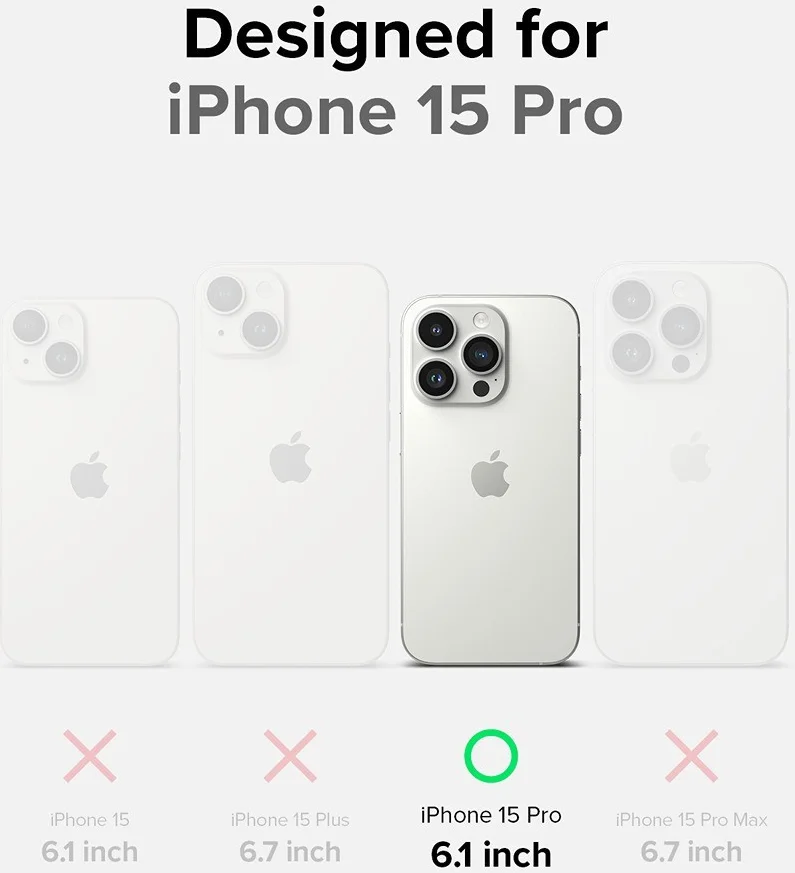 Ringke Onyx Apple iPhone 15 Pro Hoesje Flexibel TPU Back Cover Zwart afbeelding 7