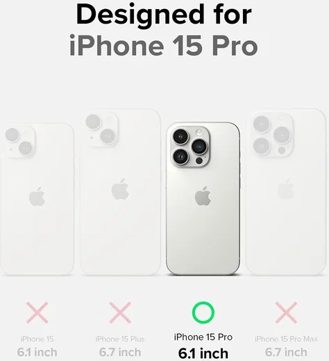 Ringke Onyx Apple iPhone 15 Pro Hoesje Flexibel TPU Back Cover Zwart afbeelding 7