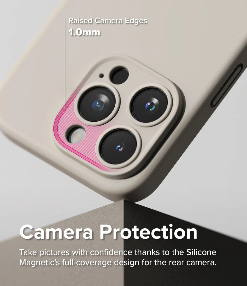 Ringke Silicone Apple iPhone 15 Pro Hoesje Back Cover MagSafe Beige afbeelding 12