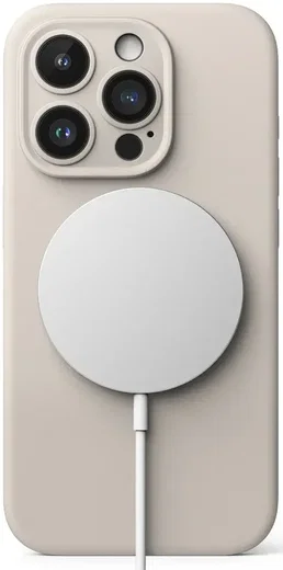 Ringke Silicone Apple iPhone 15 Pro Hoesje Back Cover MagSafe Beige afbeelding 16