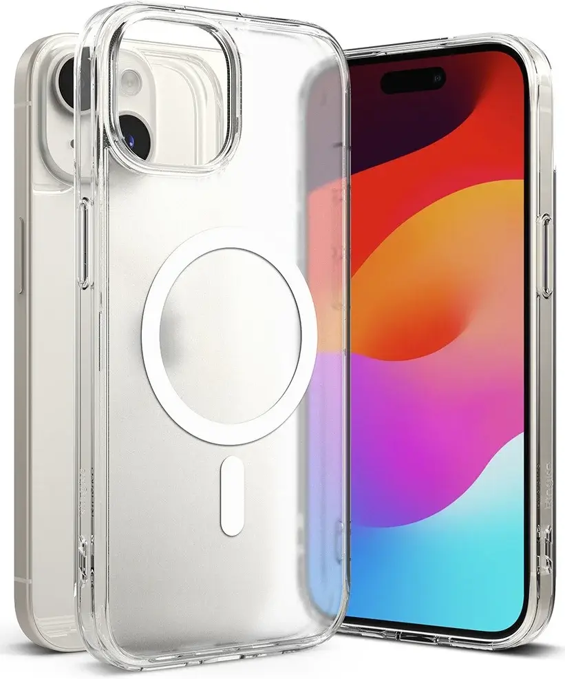 Ringke Fusion Apple iPhone 15 Plus Hoesje MagSafe Matte Transparant afbeelding 2