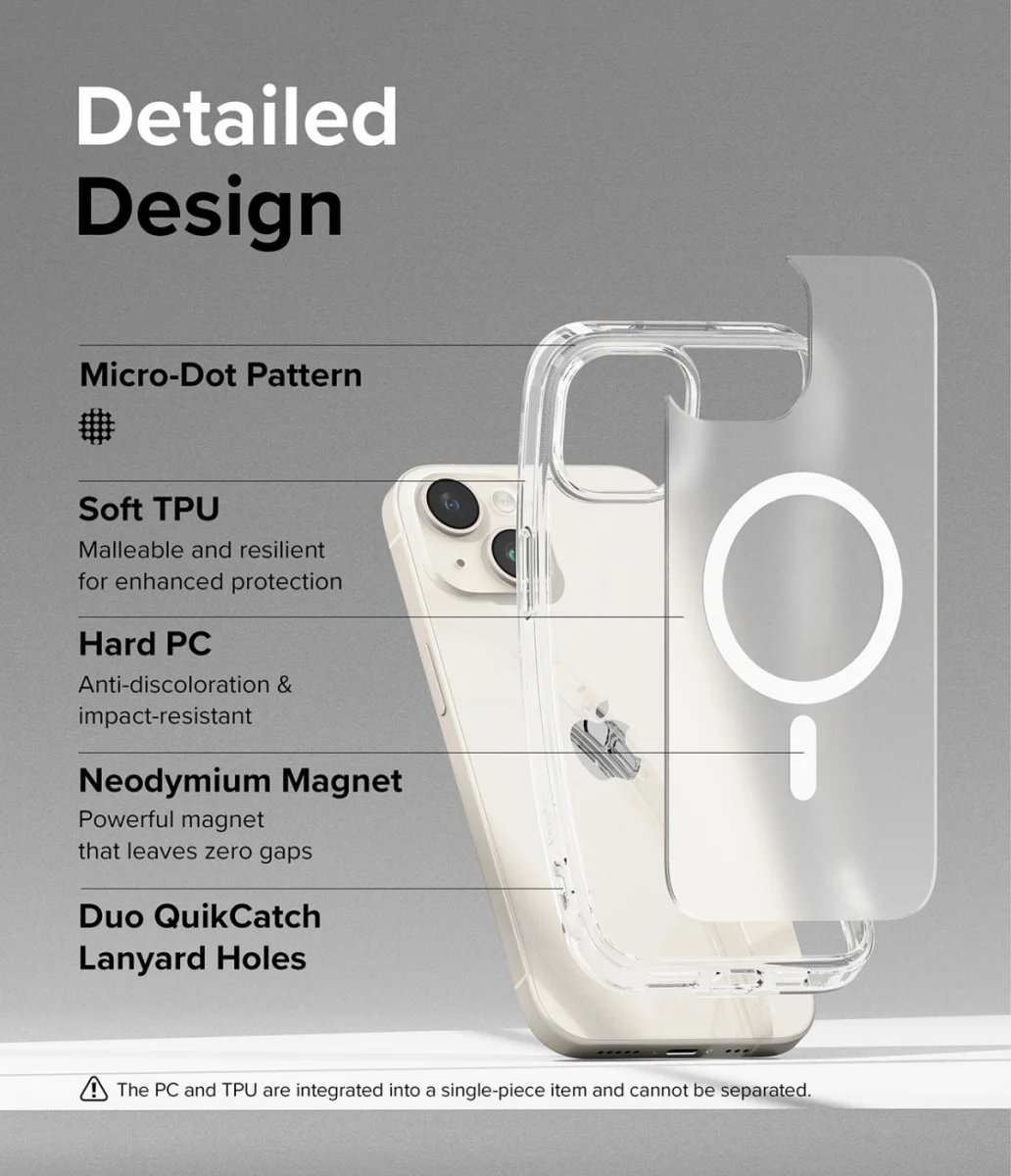 Ringke Fusion Apple iPhone 15 Plus Hoesje MagSafe Matte Transparant afbeelding 6