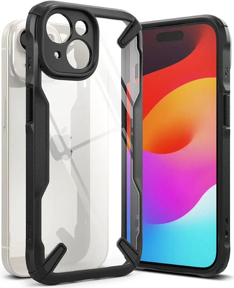 Ringke Fusion X Apple iPhone 15 Plus Hoesje Back Cover Zwart afbeelding 1