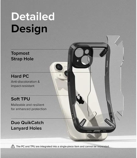 Ringke Fusion X Apple iPhone 15 Plus Hoesje Back Cover Zwart afbeelding 5