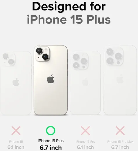 Ringke Fusion X Apple iPhone 15 Plus Hoesje Back Cover Zwart afbeelding 6