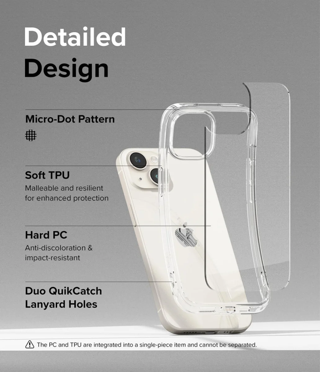 Ringke Fusion Apple iPhone 15 Hoesje Back Cover Transparant afbeelding 5