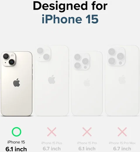 Ringke Fusion Apple iPhone 15 Hoesje Back Cover Transparant afbeelding 6