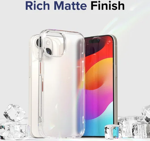 Ringke Fusion Apple iPhone 15 Hoesje Back Cover Matte Transparant afbeelding 4