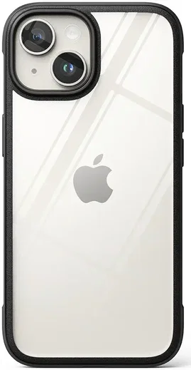 Ringke Fusion Bold Apple iPhone 15 Hoesje Back Cover Transparant Zwart afbeelding 13