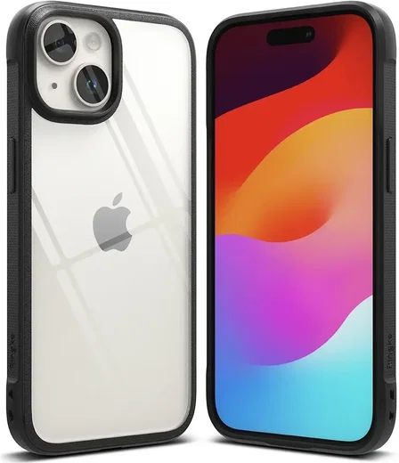 Ringke Fusion Bold Apple iPhone 15 Hoesje Back Cover Transparant Zwart afbeelding 2
