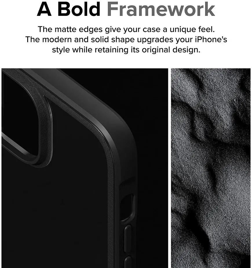 Ringke Fusion Bold Apple iPhone 15 Hoesje Back Cover Transparant Zwart afbeelding 3