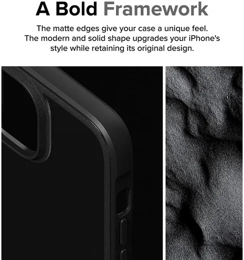 Ringke Fusion Bold Apple iPhone 15 Hoesje Back Cover Transparant Zwart afbeelding 3