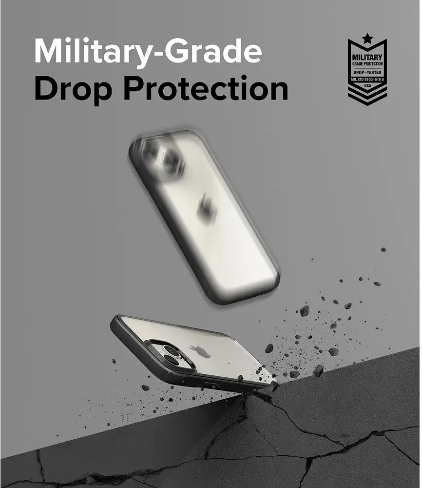 Ringke Fusion Bold Apple iPhone 15 Hoesje Back Cover Transparant Zwart afbeelding 4