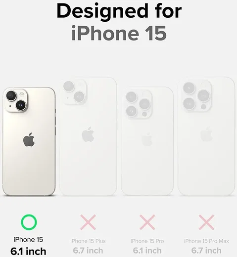 Ringke Fusion Bold Apple iPhone 15 Hoesje Back Cover Transparant Zwart afbeelding 7