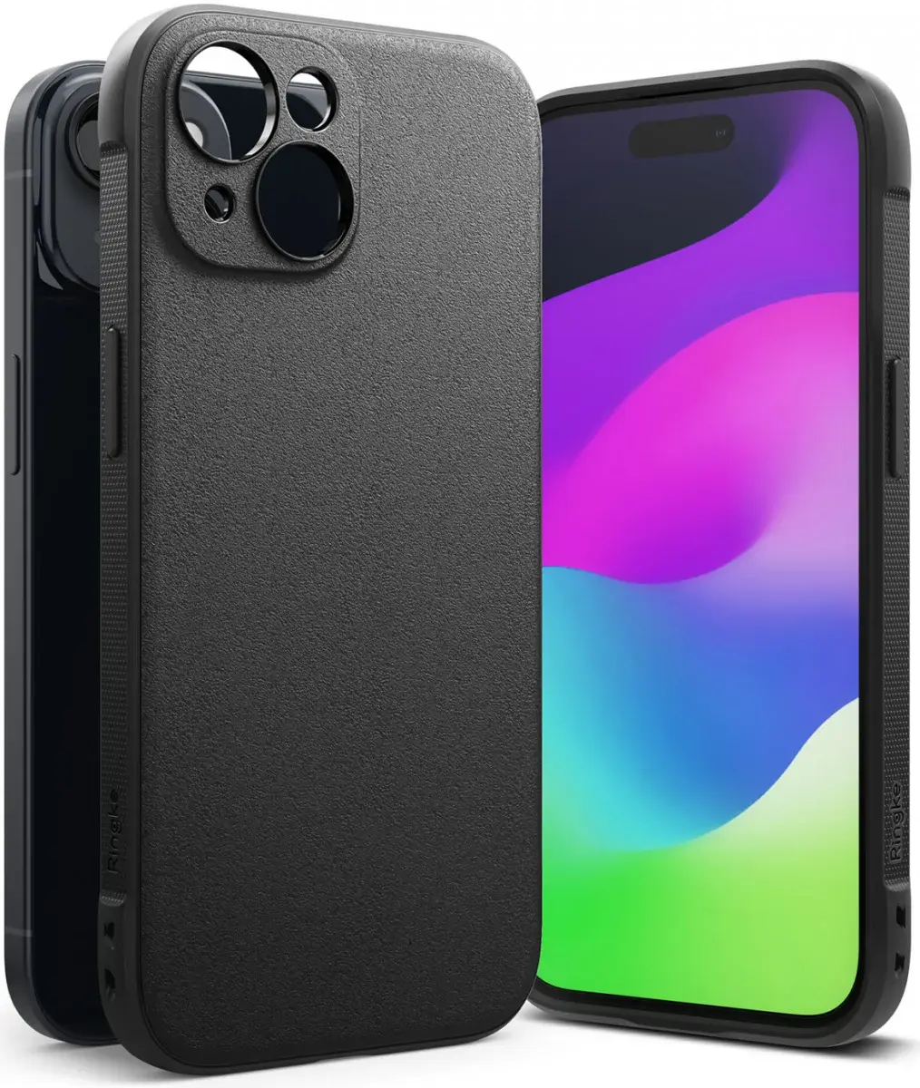 Ringke Onyx Apple iPhone 15 Hoesje Flexibel TPU Back Cover Zwart afbeelding 1