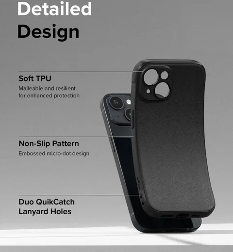 Ringke Onyx Apple iPhone 15 Hoesje Flexibel TPU Back Cover Zwart afbeelding 9
