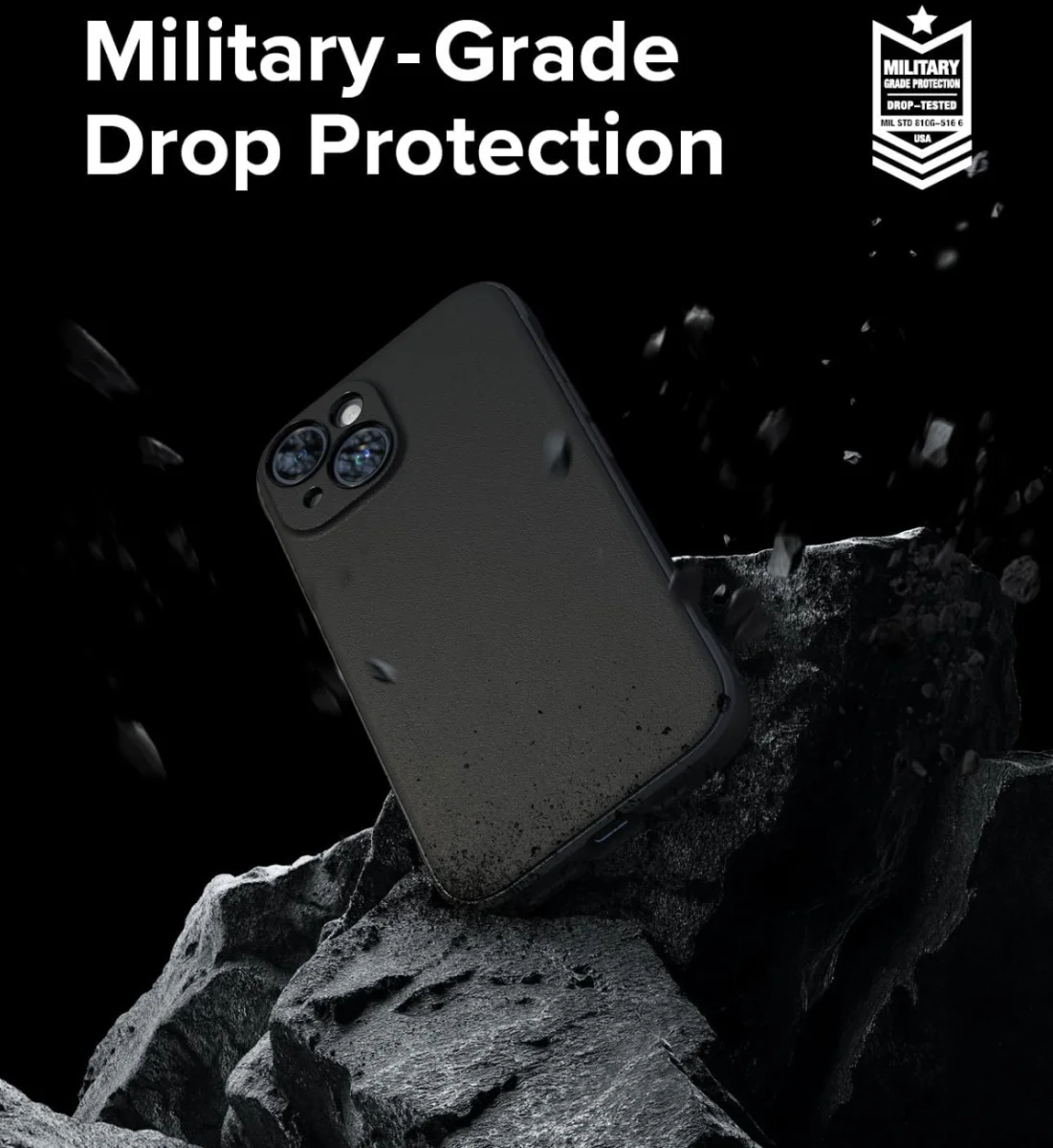 Ringke Onyx Apple iPhone 15 Hoesje Flexibel TPU Back Cover Zwart afbeelding 3