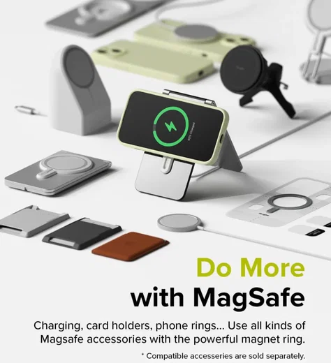 Ringke Silicone Apple iPhone 15 Hoesje Back Cover MagSafe Lime afbeelding 3