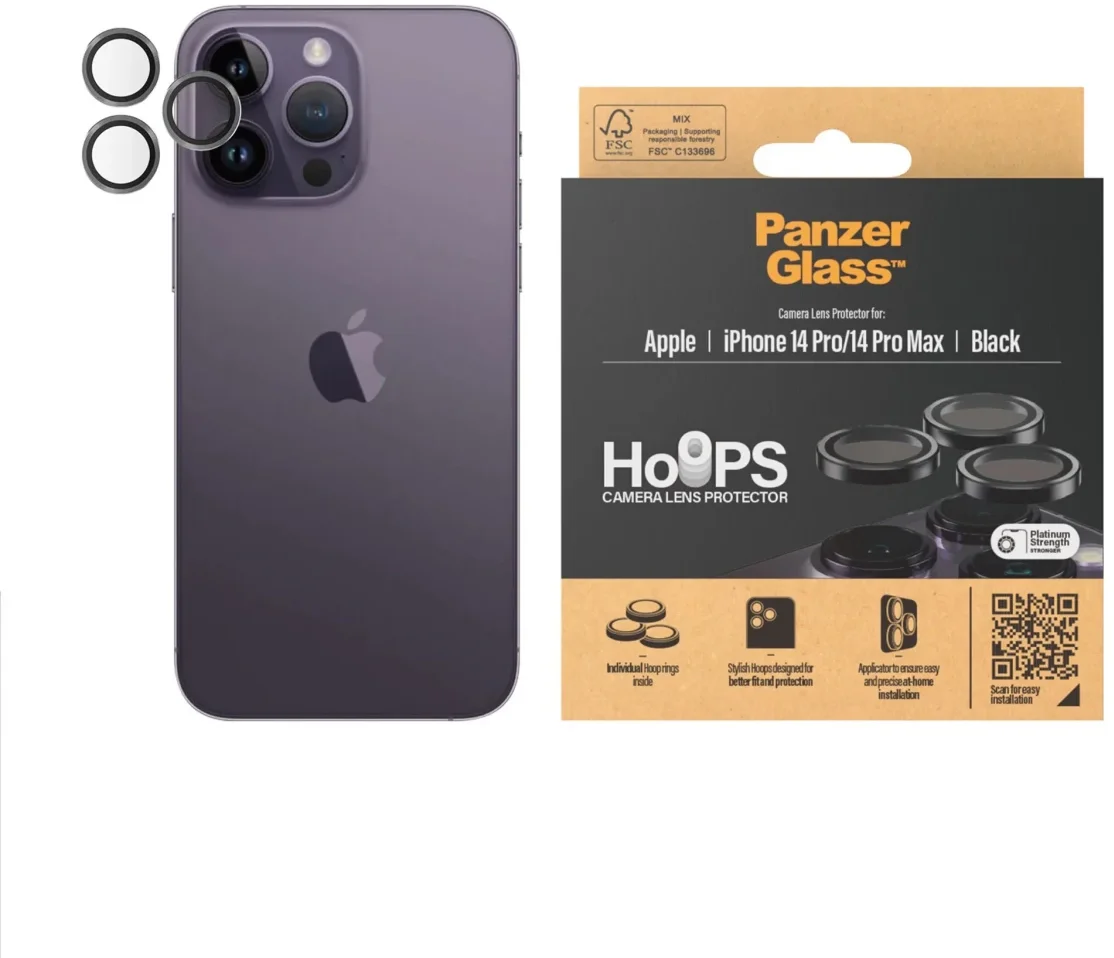 PanzerGlass Hoops Rings iPhone 14 Pro/14 Pro Max Camera Lens Protector afbeelding 1