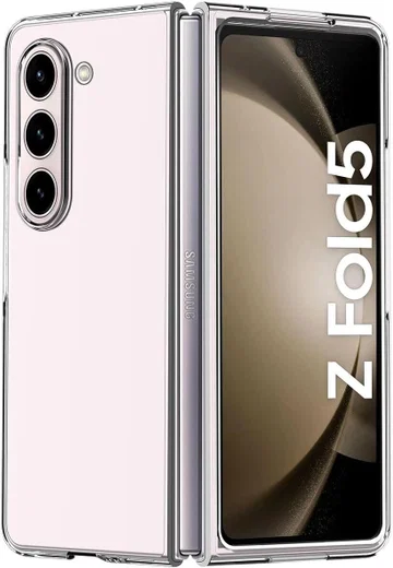 Samsung Galaxy Z Fold 5 Hoesje Armor Back Cover Transparant afbeelding 1