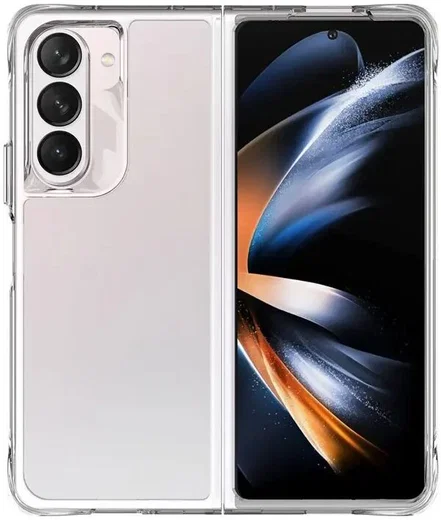 Samsung Galaxy Z Fold 5 Hoesje Armor Back Cover Transparant afbeelding 2