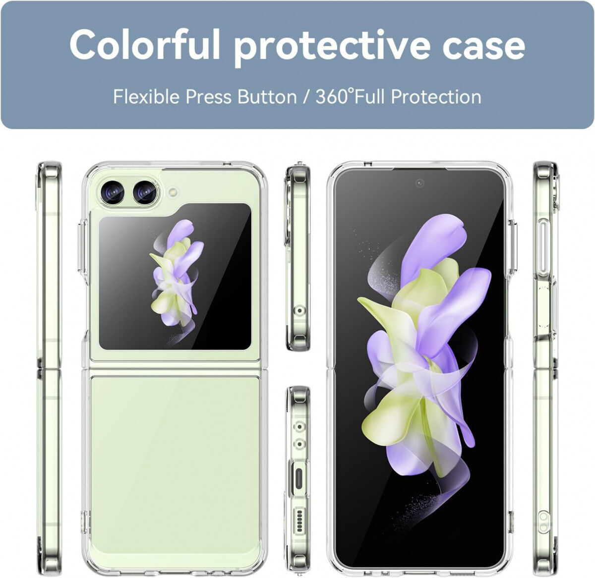 Samsung Galaxy Z Flip 5 Hoesje Dun TPU Back Cover Transparant afbeelding 2
