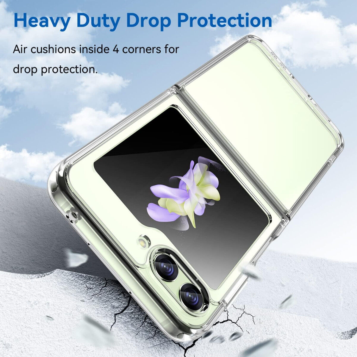 Samsung Galaxy Z Flip 5 Hoesje Dun TPU Back Cover Transparant afbeelding 3