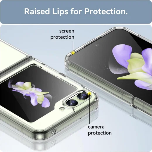 Samsung Galaxy Z Flip 5 Hoesje Dun TPU Back Cover Transparant afbeelding 6