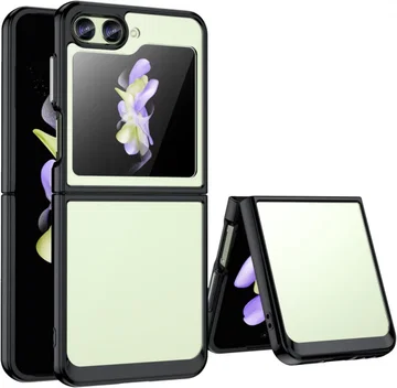 Samsung Galaxy Z Flip 5 Hoesje Back Cover Zwart / Transparant