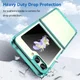 Samsung Galaxy Z Flip 5 Hoesje Back Cover Groen / Transparant afbeelding 3
