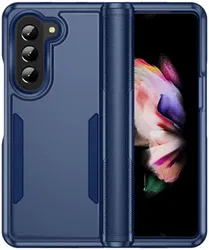 Samsung Galaxy Z Fold 5 Hoesje Armor Back Cover Blauw afbeelding