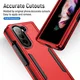 Samsung Galaxy Z Fold 5 Hoesje Armor Back Cover Rood afbeelding 5