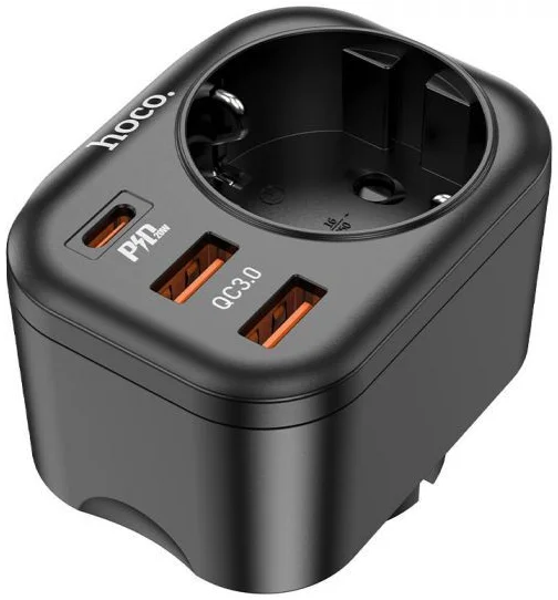 Hoco NS3 Multifunctionele 4-in-1 Oplaadblok Stopcontact 2x USB-A/USB-C afbeelding 1