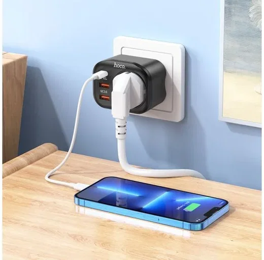 Hoco NS3 Multifunctionele 4-in-1 Oplaadblok Stopcontact 2x USB-A/USB-C afbeelding 3