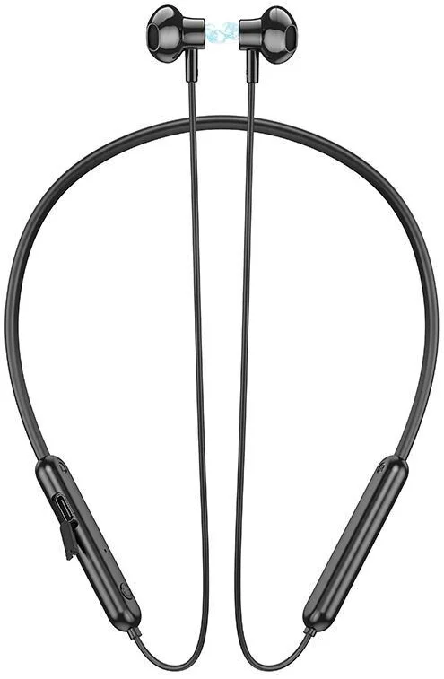 Hoco ES67 Bluetooth Oordopjes met Nekband Ideaal voor Sporten Zwart afbeelding 1