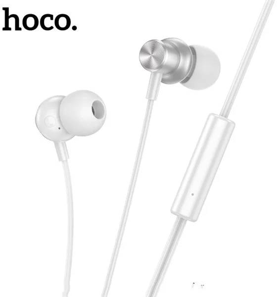 Hoco M110 Bedrade In-Ear Oordopjes 3.5mm Jack Headset Zilver afbeelding 1