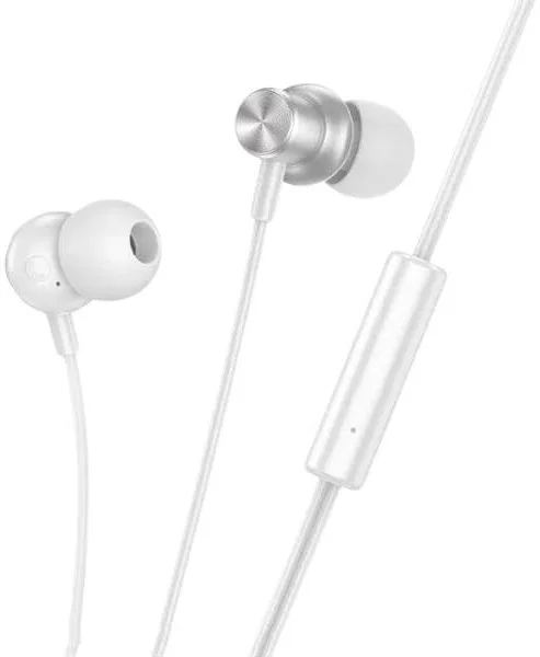 Hoco M110 Bedrade In-Ear Oordopjes 3.5mm Jack Headset Zilver afbeelding 4