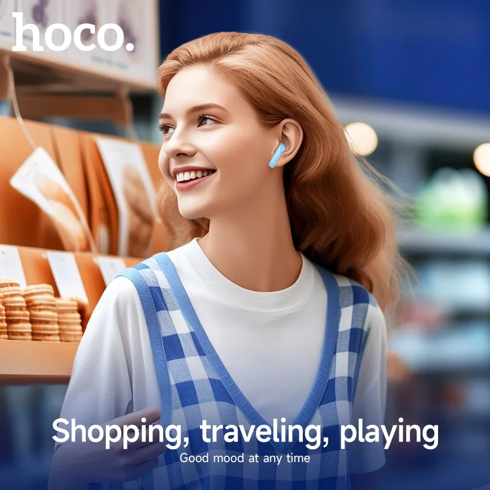 Hoco EQ6 Draadloze Oortjes Bluetooth 5.3 Met Display Paars afbeelding 5
