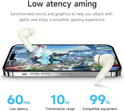 Hoco EQ6 Draadloze Oortjes Bluetooth 5.3 Met Display Paars afbeelding 8