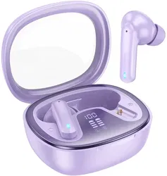 Hoco EQ6 Draadloze Oortjes Bluetooth 5.3 Met Display Paars afbeelding