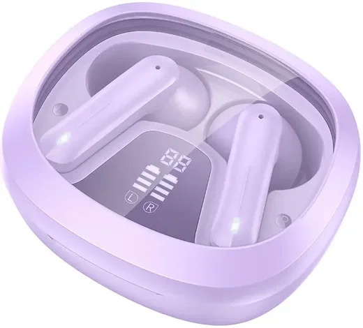 Hoco EQ6 Draadloze Oortjes Bluetooth 5.3 Met Display Paars afbeelding 4
