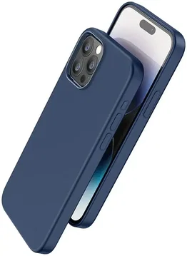 Hoco Pure Series Apple iPhone 15 Pro Hoesje Siliconen MagSafe Blauw