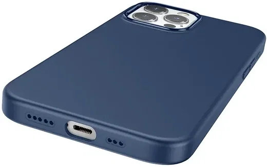 Hoco Pure Series iPhone 15 Pro Max Hoesje Siliconen MagSafe Blauw afbeelding 2