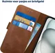 Rosso Deluxe Samsung Galaxy S23 FE Hoesje Echt Leer Book Case Bruin afbeelding 7