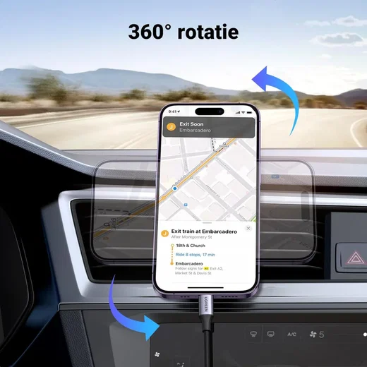 De beste telefoon-houder in de auto: met een magneet